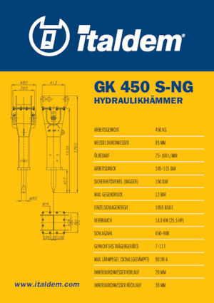 Martelli demolitori idraulici Italdem GK 450 S-NG