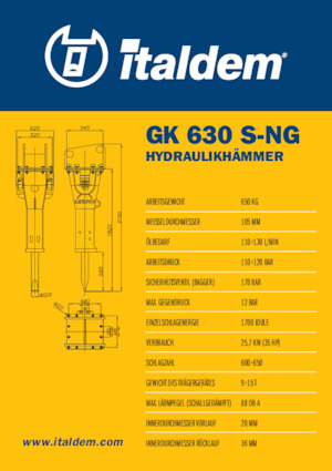 Martelli demolitori idraulici Italdem GK 630 S-NG