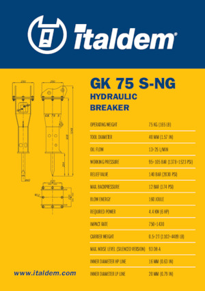 Martelli demolitori idraulici Italdem GK 75 S-NG
