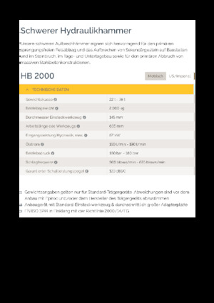 Martelli demolitori idraulici Epiroc HB 2000