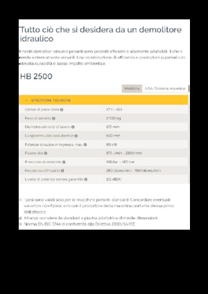 Martelli demolitori idraulici Epiroc HB 2500