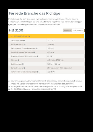 Martelli demolitori idraulici Epiroc HB 3100