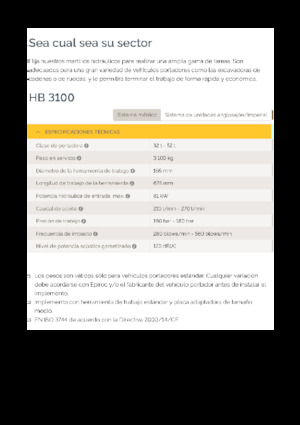 Martelli demolitori idraulici Epiroc HB 3100