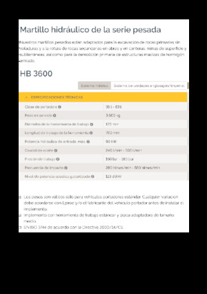 Martelli demolitori idraulici Epiroc HB 3600