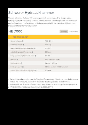 Martelli demolitori idraulici Epiroc HB 7000