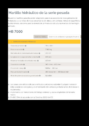 Martelli demolitori idraulici Epiroc HB 7000