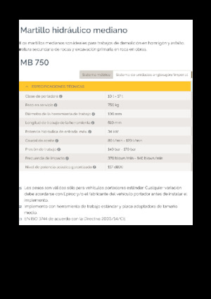 Martelli demolitori idraulici Epiroc MB 750