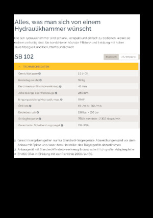 Martelli demolitori idraulici Epiroc SB 102