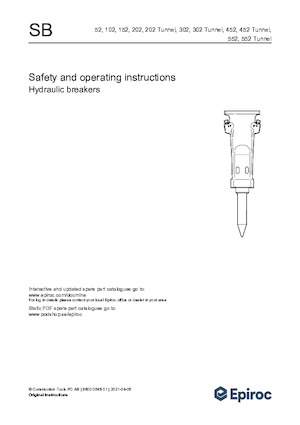 Martelli demolitori idraulici Epiroc SB 52