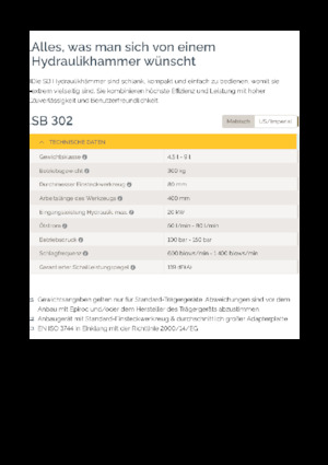 Martelli demolitori idraulici Epiroc SB 302