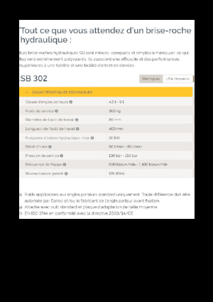 Martelli demolitori idraulici Epiroc SB 302