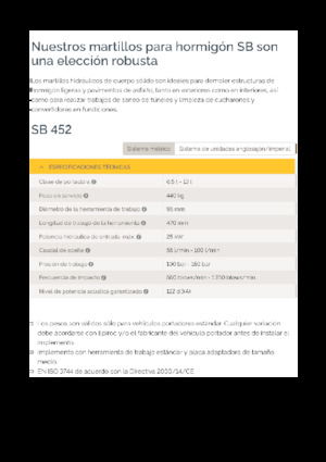 Martelli demolitori idraulici Epiroc SB 452