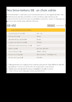 Martelli demolitori idraulici Epiroc SB 452