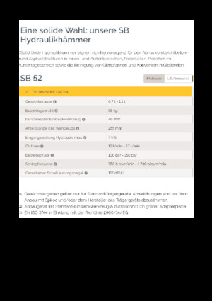 Martelli demolitori idraulici Epiroc SB 52