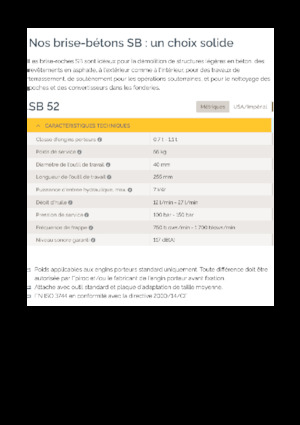 Martelli demolitori idraulici Epiroc SB 52