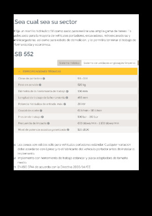 Martelli demolitori idraulici Epiroc SB 552