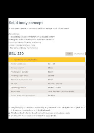 Martelli demolitori idraulici Epiroc SBU 220