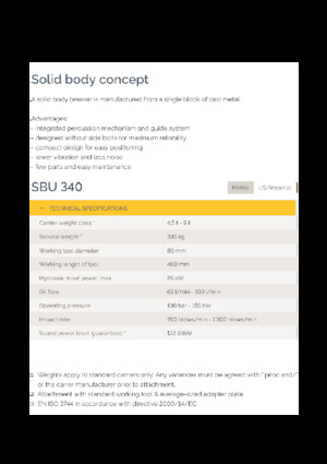 Martelli demolitori idraulici Epiroc SBU 340