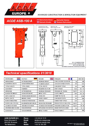 Martelli demolitori idraulici ACDE ASB100A