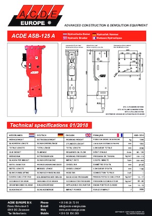 Martelli demolitori idraulici ACDE ASB125A