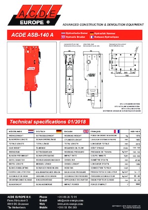 Martelli demolitori idraulici ACDE ASB140A