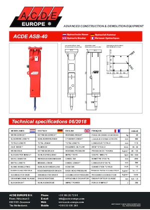 Martelli demolitori idraulici ACDE ASB40