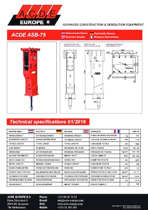 Martelli demolitori idraulici ACDE ASB75