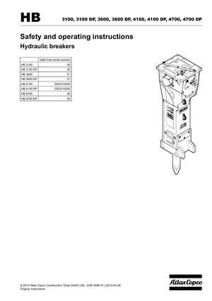 Martelli demolitori idraulici Atlas Copco HB 3100
