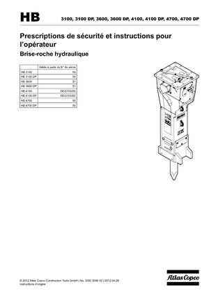 Martelli demolitori idraulici Atlas Copco HB 3100