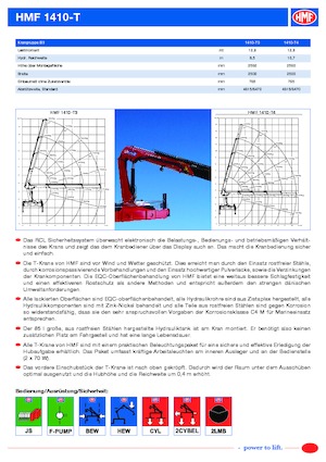 Gru per autocarro idrauliche HMF 1410-T4