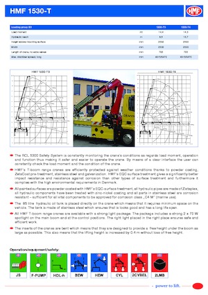 Gru per autocarro idrauliche HMF 1530-T4-MCS