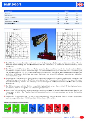 Gru per autocarro idrauliche HMF 2030-T4-MCS