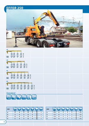 Gru per autocarro idrauliche Effer 250 2S