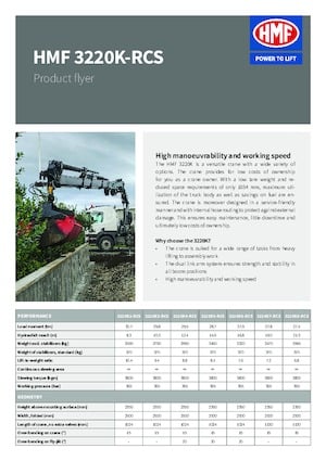 Gru per autocarro idrauliche HMF 3220-K5-RCS