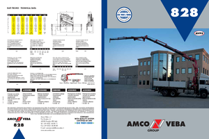 Gru per autocarro idrauliche Amco Veba 828-4 S Jib 3