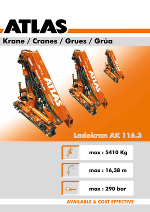 Gru per autocarro idrauliche Atlas AK 116.3 A3