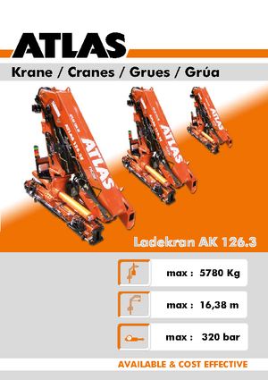 Gru per autocarro idrauliche Atlas AK 126.3E A1
