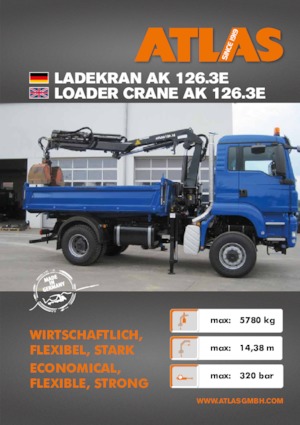 Gru per autocarro idrauliche Atlas AK 126.3E A3SL 