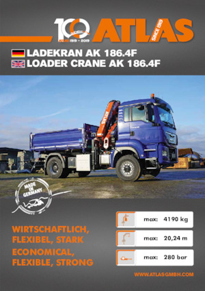 Gru per autocarro idrauliche Atlas AK 186.4F A4 