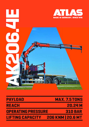Gru per autocarro idrauliche Atlas AK 206.4E A2 