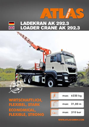 Gru per autocarro idrauliche Atlas AK 292.3 A3