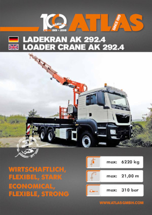 Gru per autocarro idrauliche Atlas AK 292.4 A8