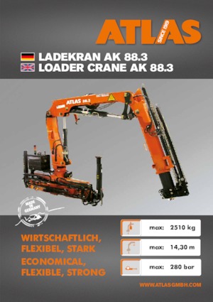 Gru per autocarro idrauliche Atlas AK 88.3 A2L 