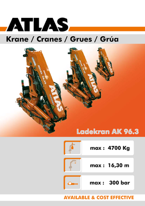 Gru per autocarro idrauliche Atlas AK 96.3 LM A4L