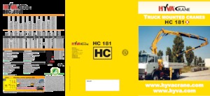 Gru per autocarro idrauliche Hyva Crane HC 181X 