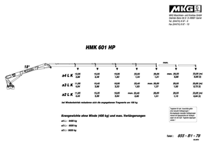 Gru per autocarro idrauliche MKG HMK 601 HP a4 L