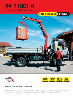 Gru per autocarro idrauliche Palfinger PK 11001 K