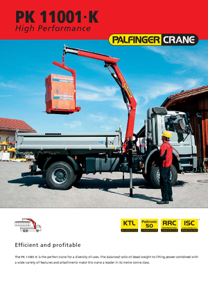 Gru per autocarro idrauliche Palfinger PK 11001 K