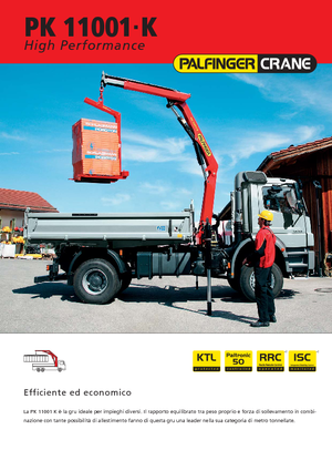 Gru per autocarro idrauliche Palfinger PK 11001 K