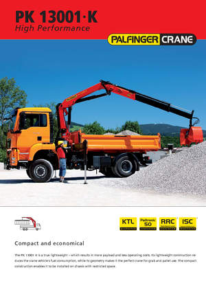 Gru per autocarro idrauliche Palfinger PK 13001 K B